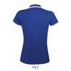 foto 2 Elegante fraaie dames polo royal blauw met wit bedrukbaar personaliseren korte mouw