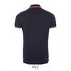 foto 2 Elegante fraaie heren polo donker blauw met neon oranje bedrukbaar personaliseren