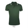 foto 1 Elegante fraaie heren polo groen met wit bedrukbaar personaliseren