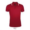 Elegante fraaie heren polo rood met wit bedrukbaar personaliseren