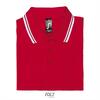 foto 4 Elegante fraaie heren polo rood met wit bedrukbaar personaliseren 