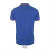 foto 2 Elegante fraaie heren polo royal blauw met neon koraal rood bedrukbaar personaliseren