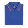 foto 4 Elegante fraaie heren polo royal blauw met neon koraal rood bedrukbaar personaliseren 