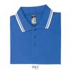 foto 4 Elegante fraaie heren polo royal blauw met wit bedrukbaar personaliseren 