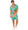 Flamingo Fiesta Outfit - Shirt & Korte Broek met Tropische Flair 