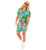 foto 4 Flamingo Fiesta Outfit - Shirt & Korte Broek met Tropische Flair 