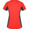 foto 2 Fraaie sport dames T-shirt rood met donker grijs