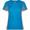 foto 1 Fraaie sport dames T-shirt turquoise met donker grijs