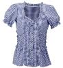 foto 3 Geruite blouse blauw voor dames