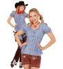 foto 4 Geruite blouse blauw voor dames
