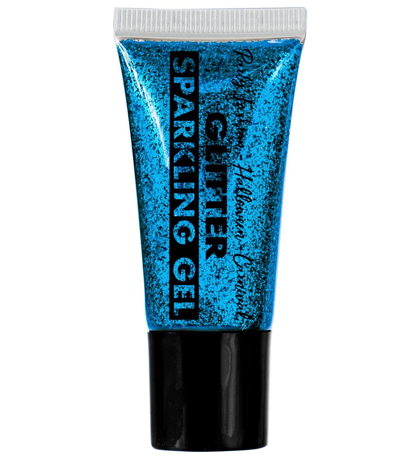 Glitter make-up, blauw