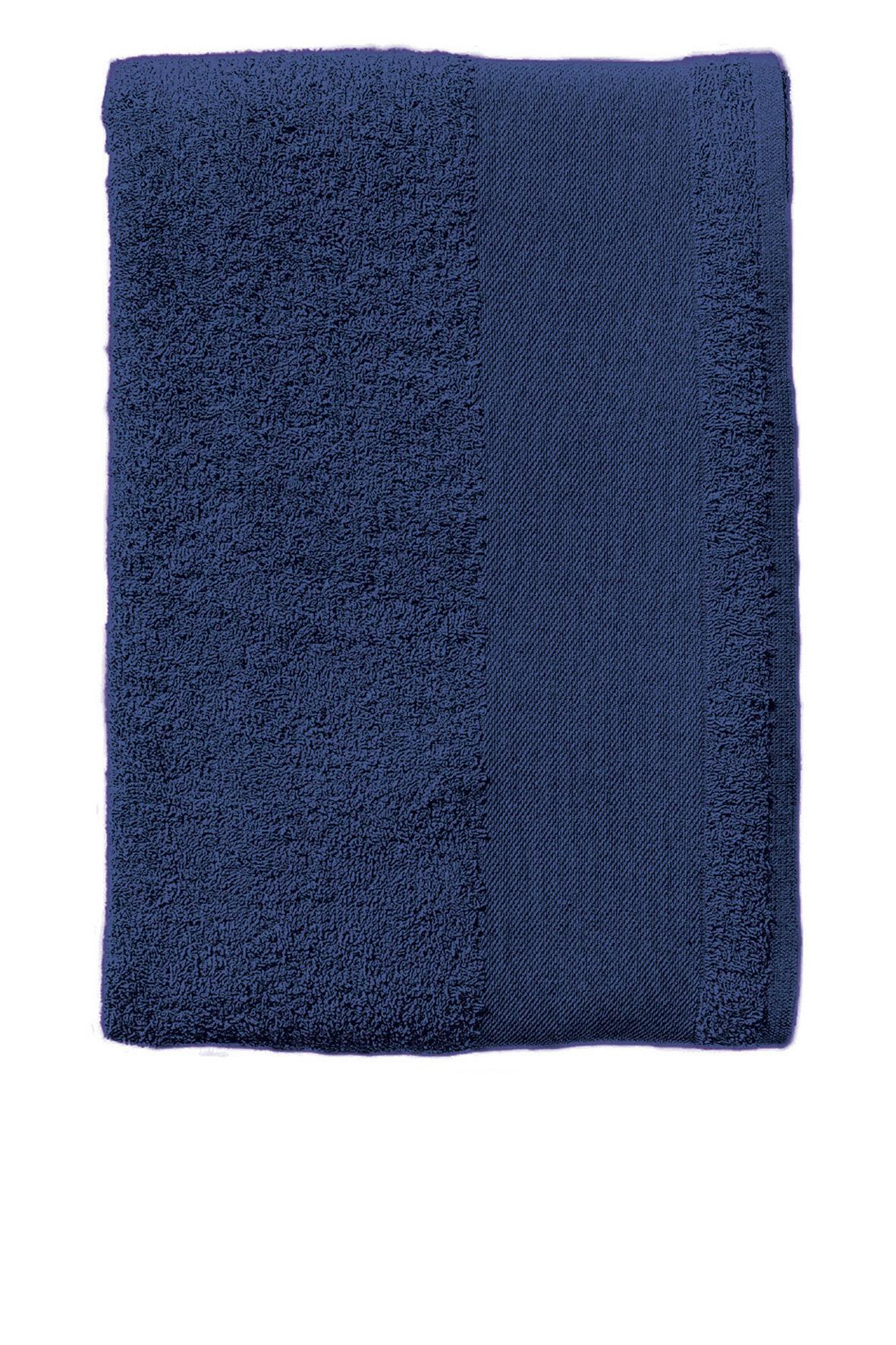 Handdoek donkerblauw diverse maten Met ophanglus