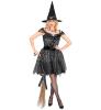 foto 2 Heks jurk en hoed Halloween met spinnenweb print