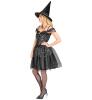foto 5 Heks jurk en hoed Halloween met spinnenweb print