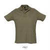 Heren polo army legergroen korte mouw unisex
