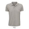 Heren polo grijs melange Regular Fit model biologisch katoen