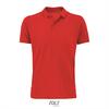Heren polo rood Regular Fit model biologisch katoen