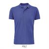 Heren polo royal blauw Regular Fit model biologisch katoen