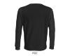 foto 2 Heren shirt Ronde hals diep zwart katoen met lange mouwen
