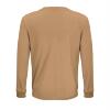 foto 2 Heren shirt Ronde hals donker beige katoen met lange mouwen