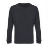 Heren shirt Ronde hals donkerblauw katoen met lange mouwen
