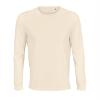 Heren shirt Ronde hals off wit katoen met lange mouwen