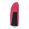 foto 3 Heren Sportshirt neon koraal rood met contrasterende kleur aan de zijkant 