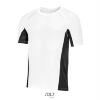foto 4 Heren Sportshirt wit met contrasterende kleur aan de zijkant 