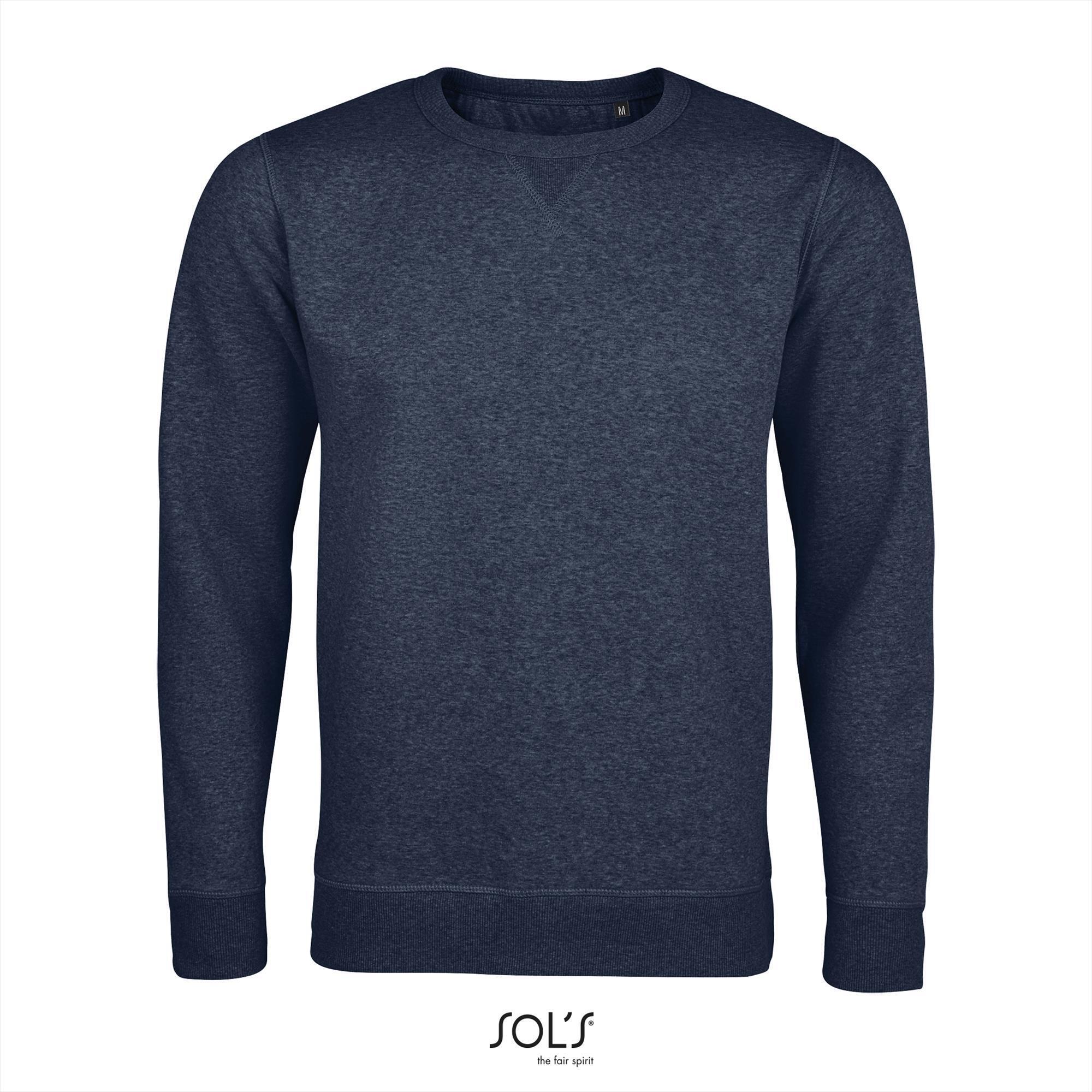 Heren sweatshirt heather denim personaliseren