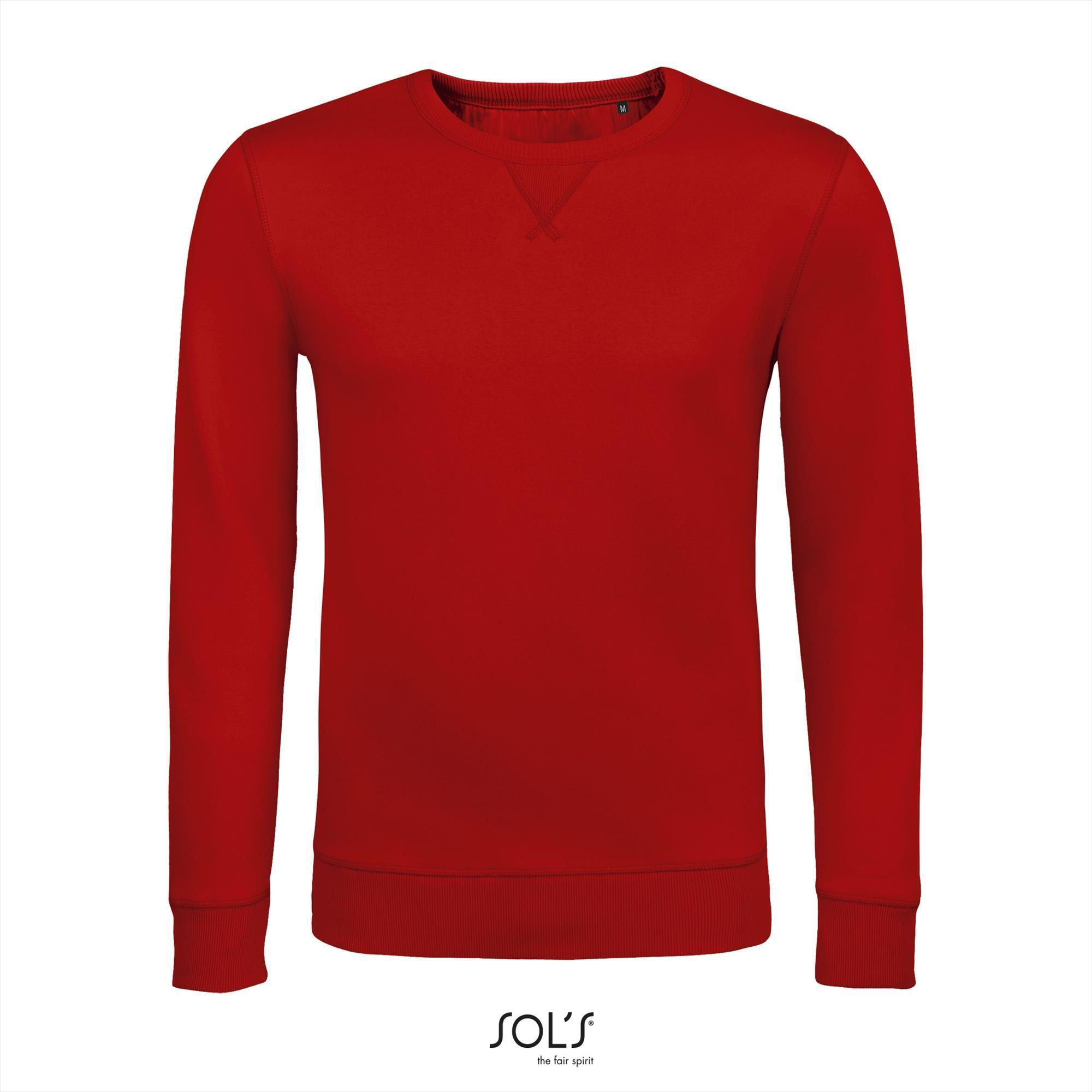 Heren sweatshirt rood personaliseren