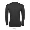 foto 2 Heren T-shirt charcoal melange lange mouw en ronde hals