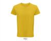 Heren T-shirt goud geel Ronde hals biologisch katoen