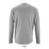 foto 2 Heren T-shirt grijs melange lange mouw en ronde hals