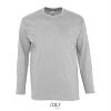 Heren T-shirt grijs melange Lange mouw T-shirt ronde hals