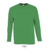 Heren T-shirt kermitgroen Lange mouw T-shirt ronde hals