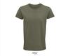 Heren T-shirt khaki Ronde hals biologisch katoen