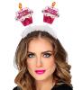 foto 2 Hoofdband happy birthday cake, roze/wit diadeem voor een jarige