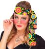Jaren zestig hoofdband fleurige bloemen flower power hippie