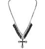 foto 4 Ketting gothic met kruis, zwart