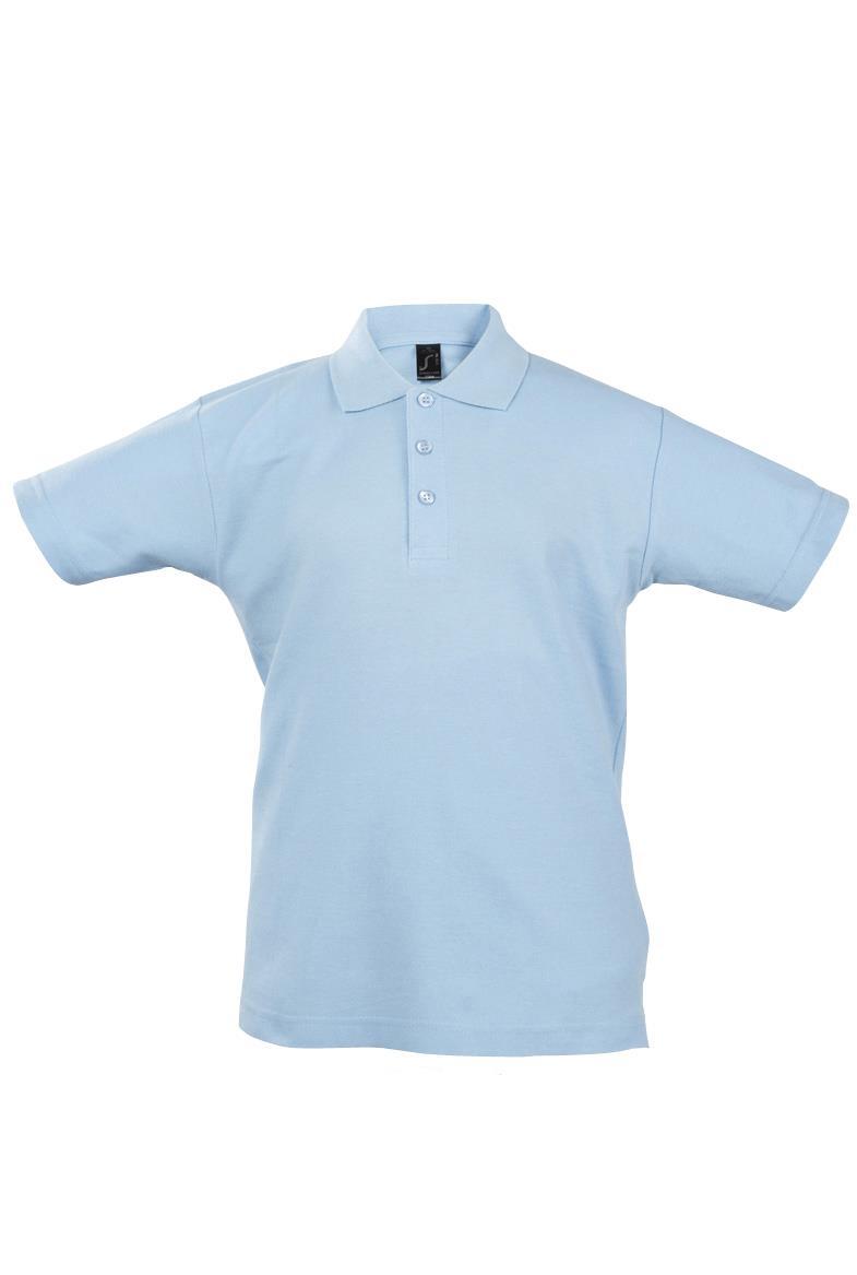 Kinder polo hemelsblauw poloshirt