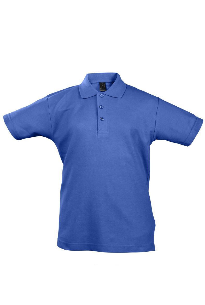 Kinder polo royal blauw poloshirt