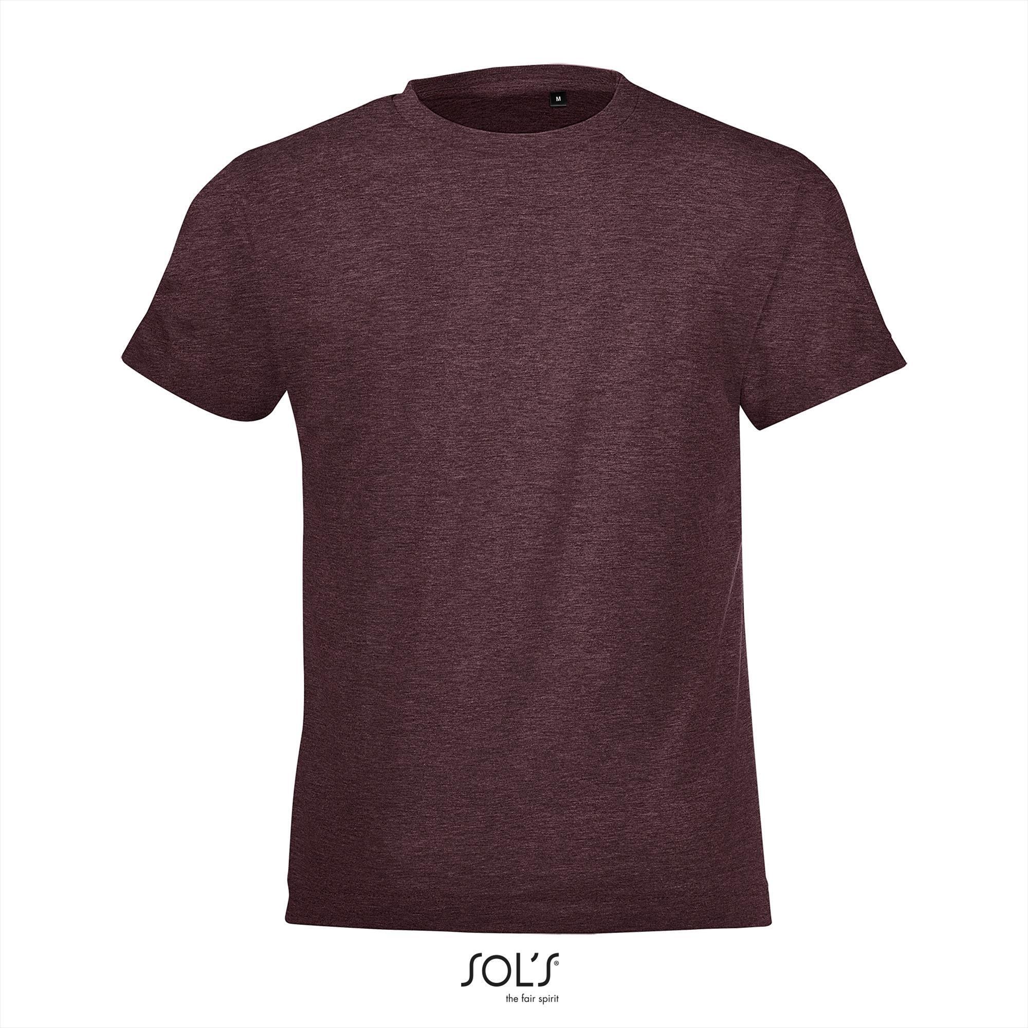 Kinder shirt heather oxblood Sol's 150 Regent fit