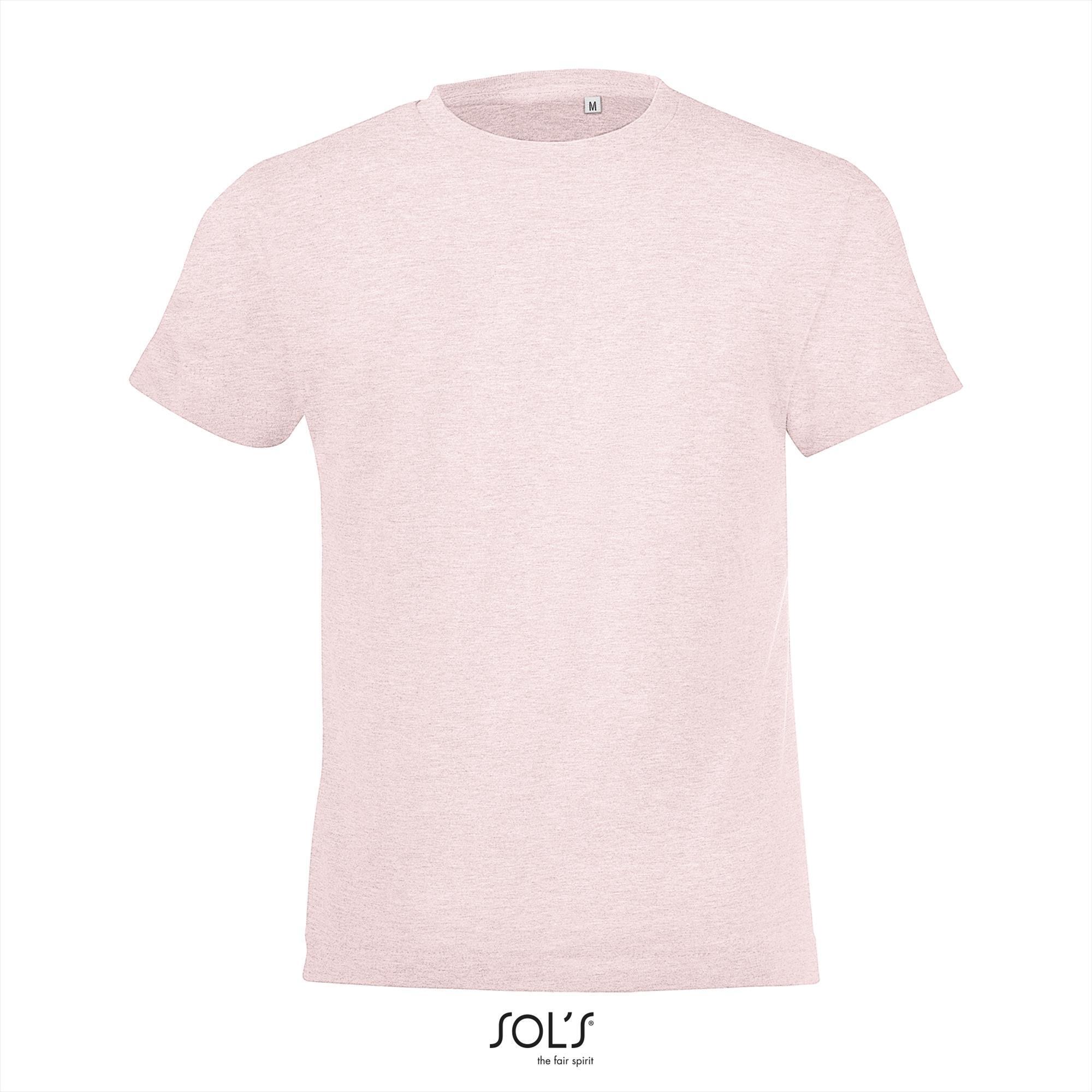 Kinder shirt heather roze Sol's 150 Regent fit