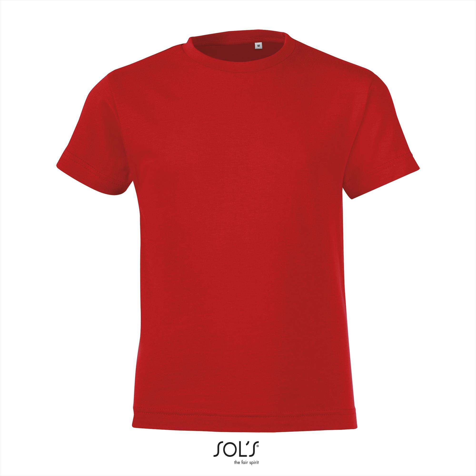 Kinder shirt rood Sol's 150 Regent fit