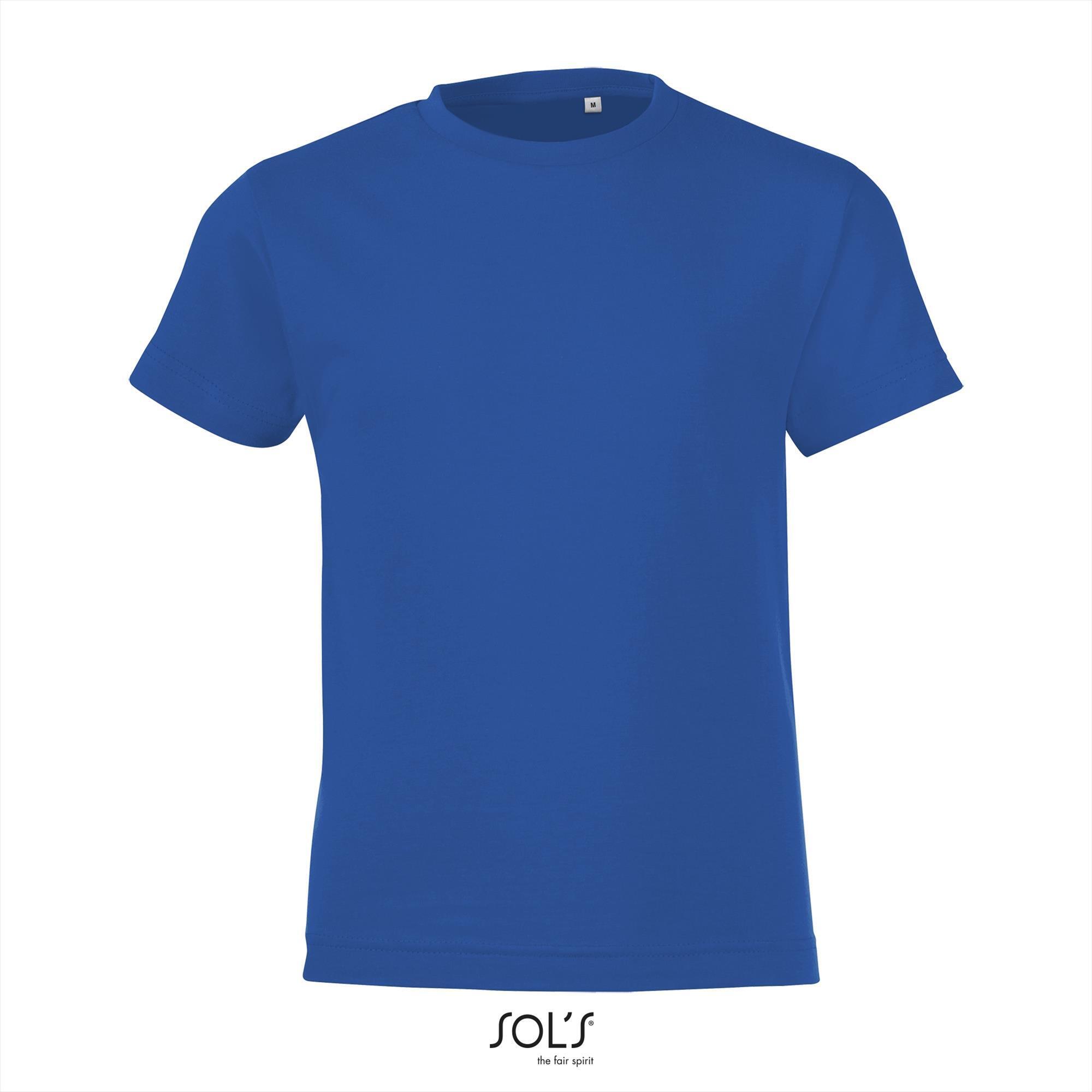 Kinder shirt royal blauw Sol's 150 Regent fit