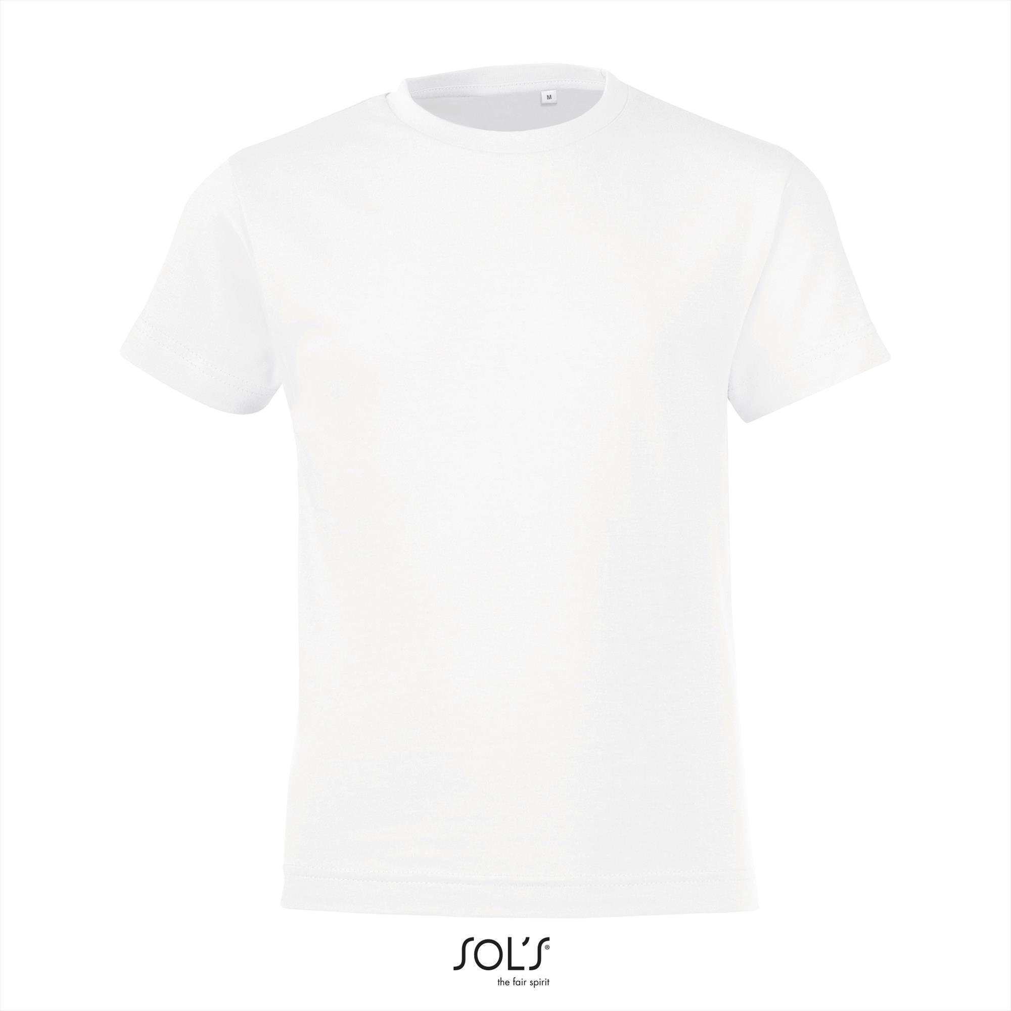 Kinder shirt wit Sol's 150 Regent fit