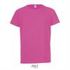 Kinder sportshirt neon roze met een langer rugpand. Dry fit