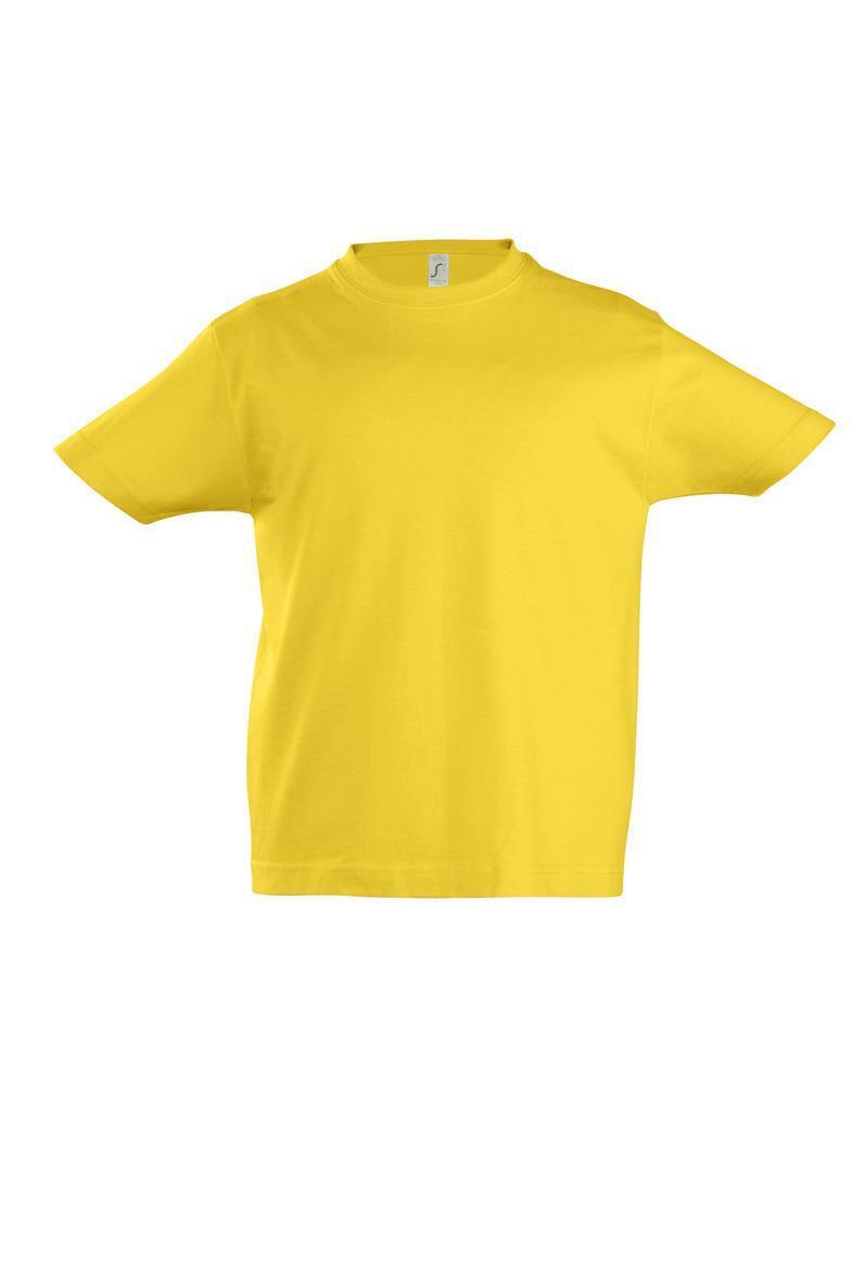 Kinder T-shirt goud van 190 gsm met een ronde hals