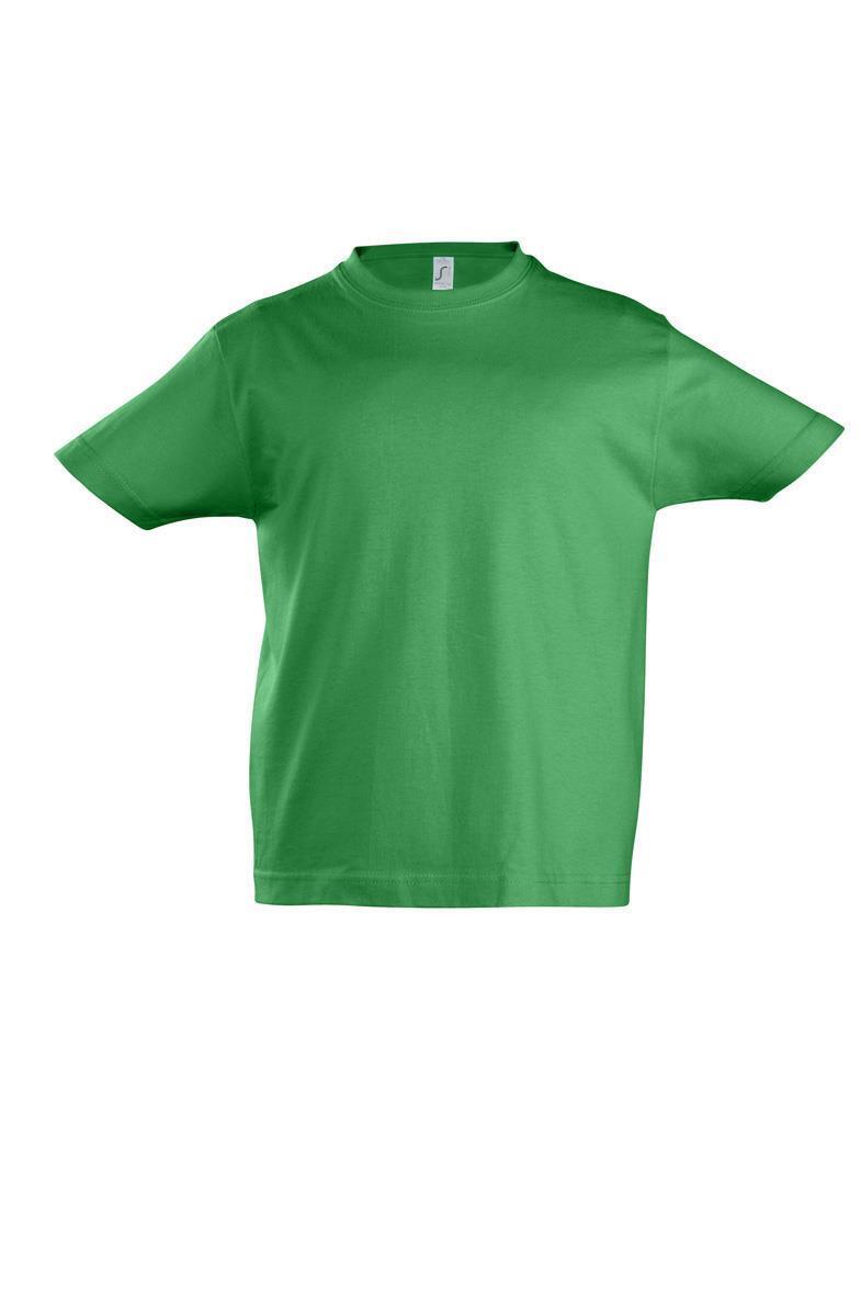 Kinder T-shirt kermitgroen van 190 gsm met een ronde hals