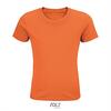 Kinder t-shirt oranje biologisch katoen ronde hals